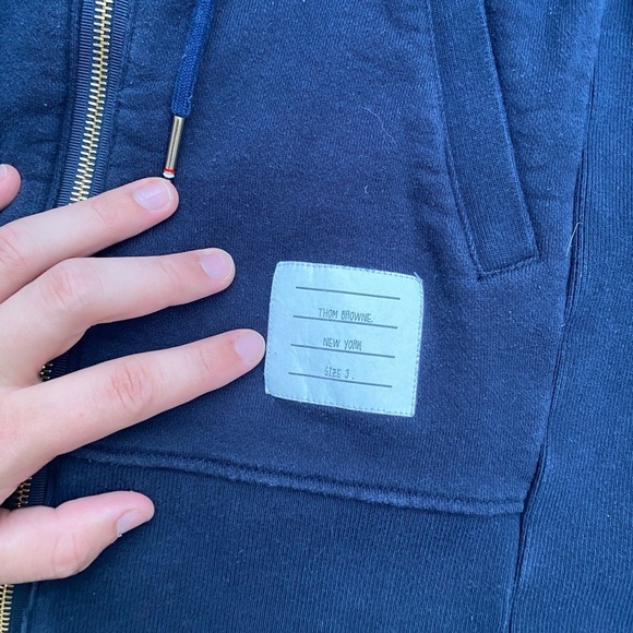 Thom Browne 4 Bar Hoodie Sweater Size 3 - Picture 10 of 16